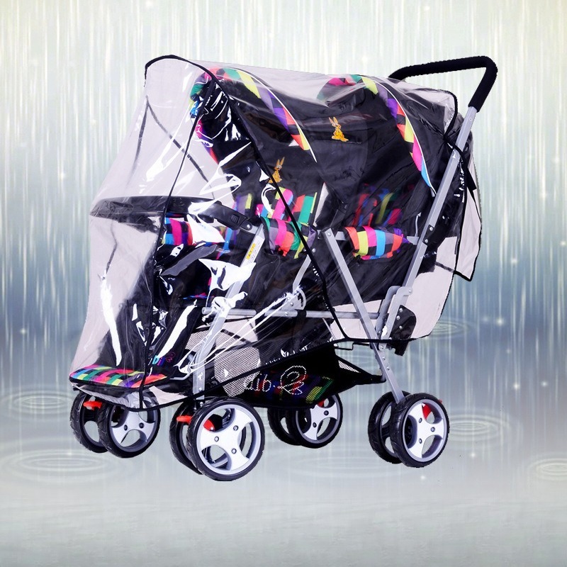 Stroller Rain Cover - Front Back Seat Double Twin Baby