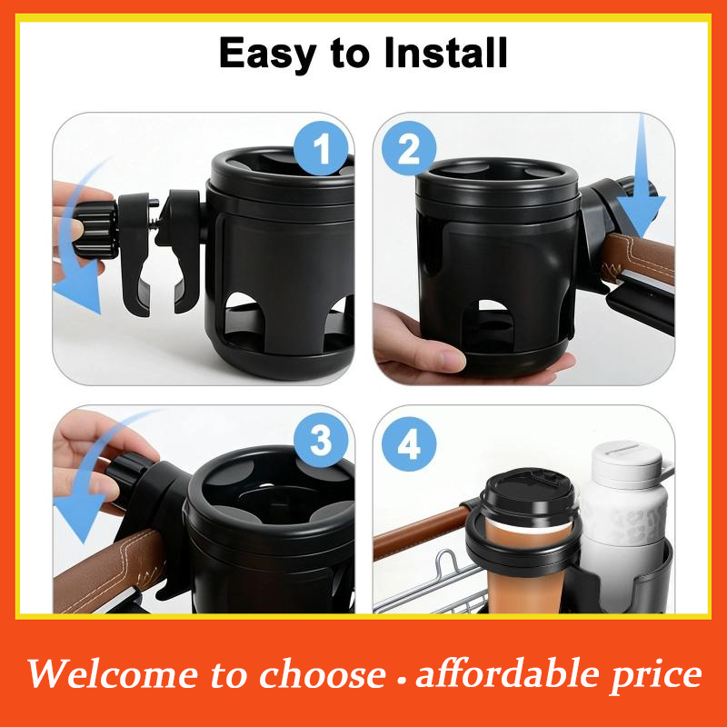 Stroller Accessories - []2-in-1 Cup Holder Baby Stroller Cup