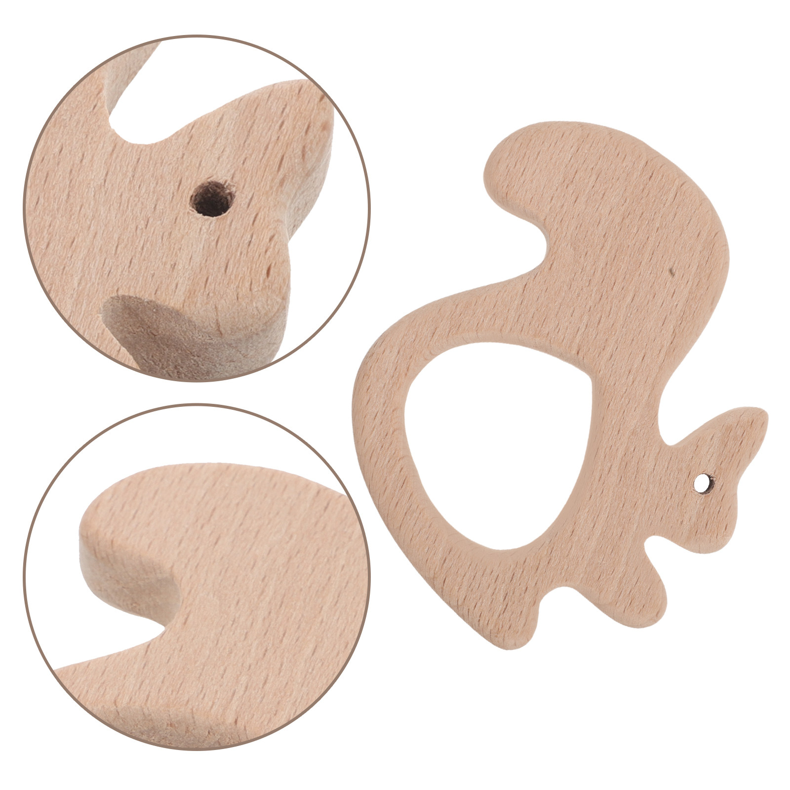 Baby Products Natural - Adorable Animal Shaped Wooden Chewer for