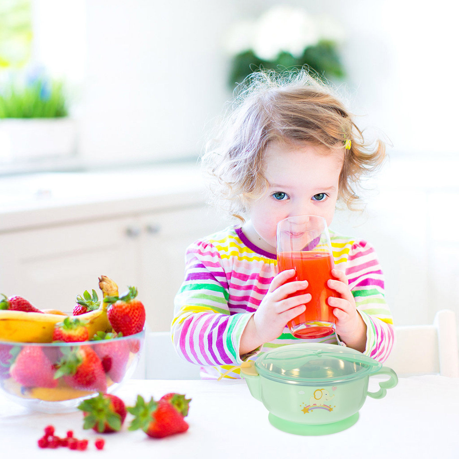 Baby Led Weaning Set - 1Set Baby Bowls and Spoons Set