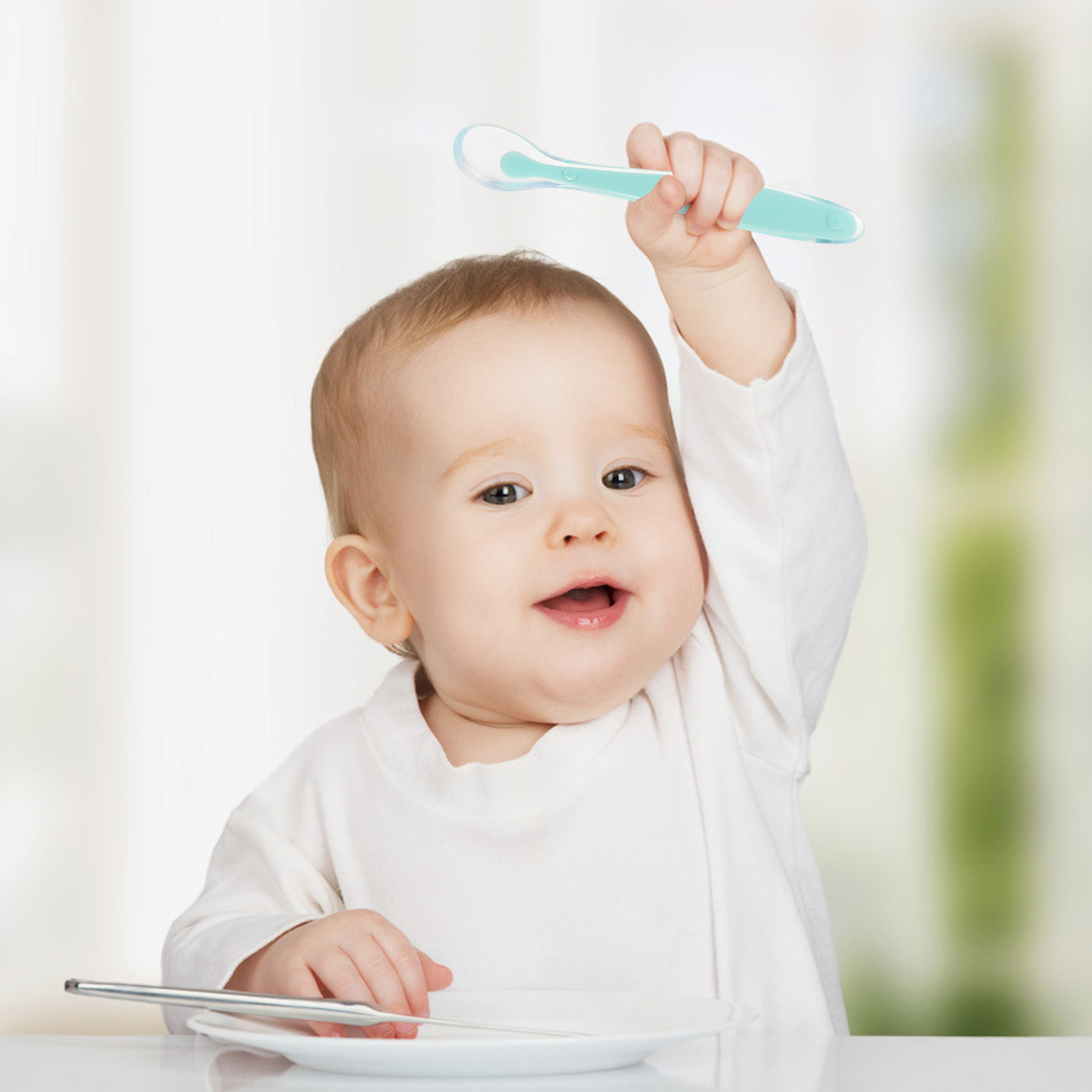 Baby Led Weaning Set - 2Pcs Baby Feeding Spoons Silicone Self