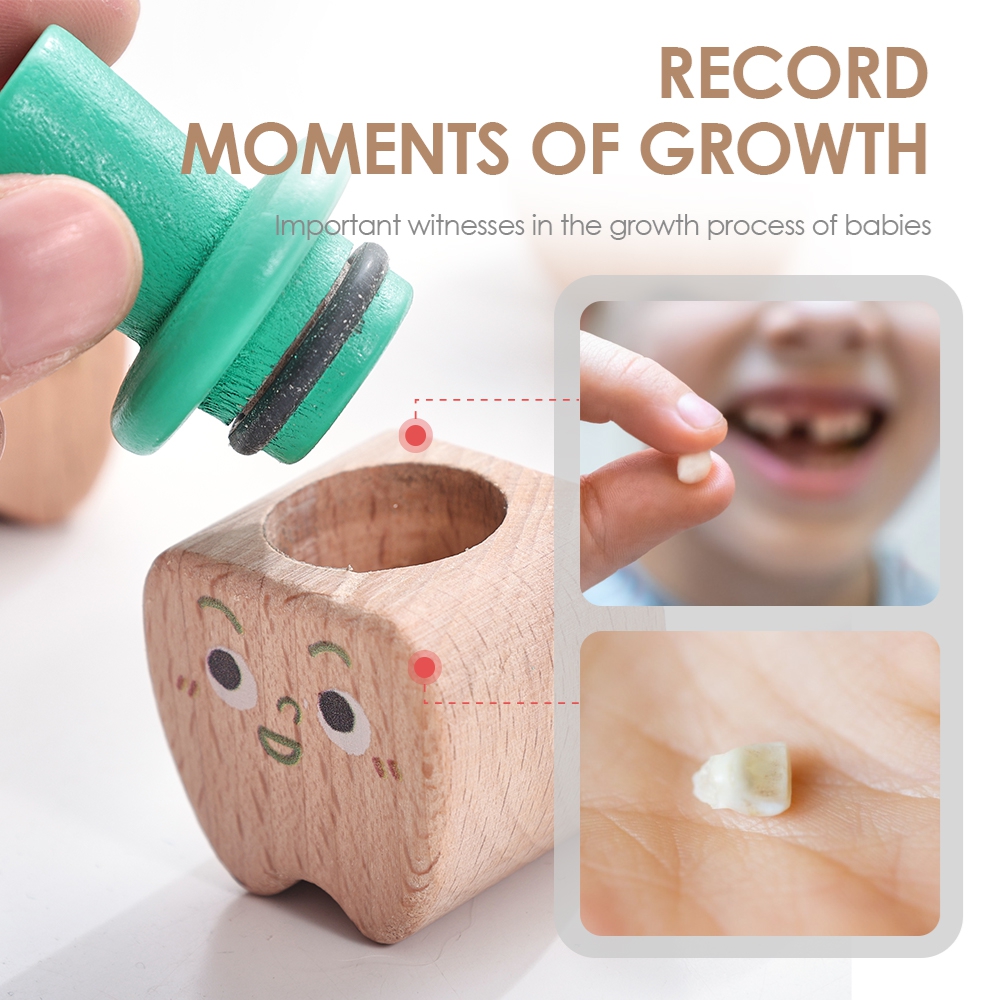 4pc Set Baby Tooth Wooden Box  - Baby Products Natural review and price