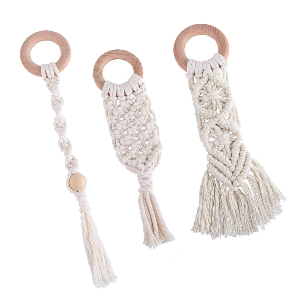 3Pcs Hand Woven Cotton Rope Mo - Baby Products Natural review and price