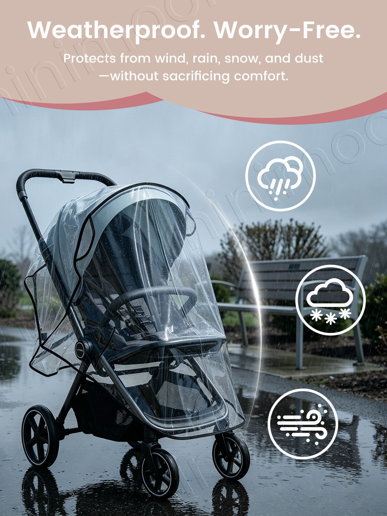 Universal Waterproof Stroller  - Stroller Rain Cover review and price