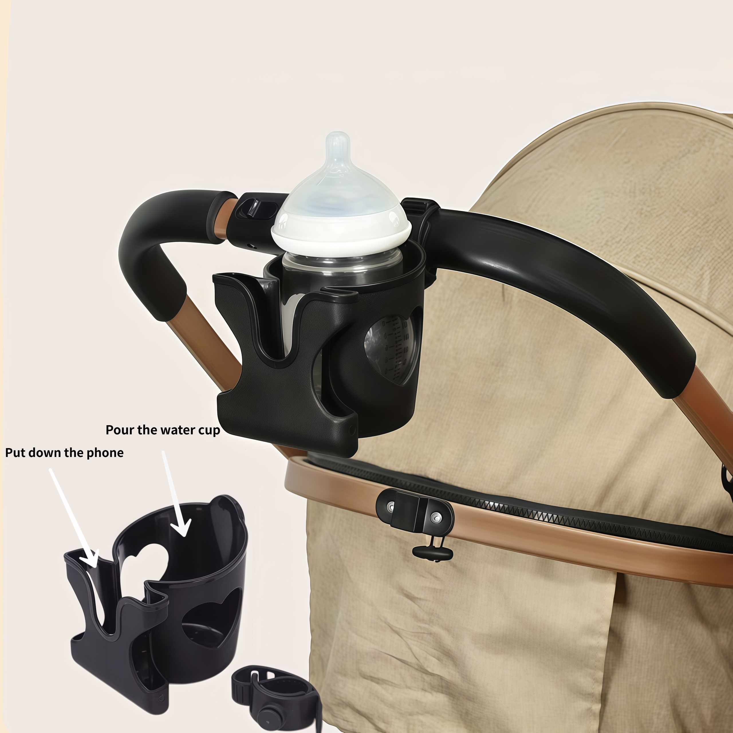 Stroller cup holder with phone - Stroller Accessories review and price