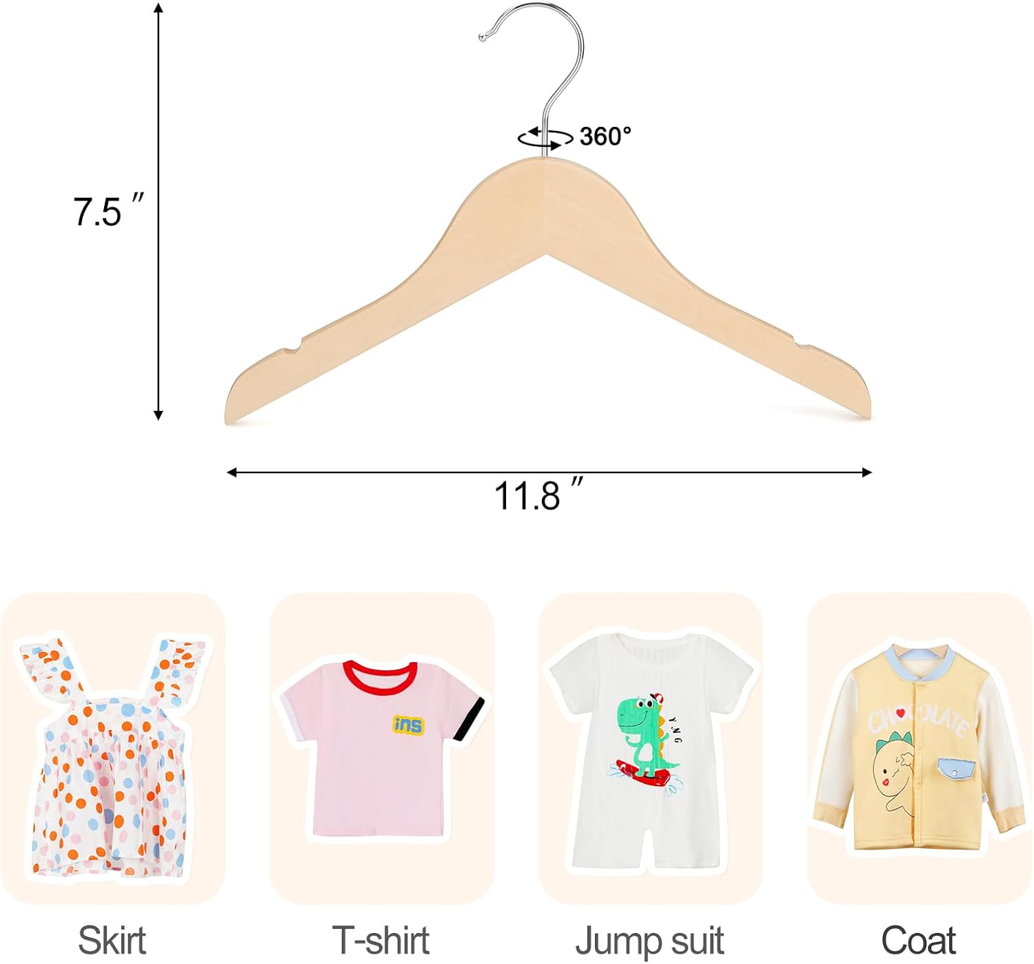 Natural Wood Baby Hangers 10 P - Baby Products Natural review and price